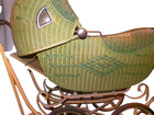 Wicker Doll Carriage Buggy Green Child s Toy 1930s Local Pick Up Only