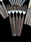 Vintage  Stainless Japan Steel W  Wood   Brass Flatware  Mcm 21 Pieces