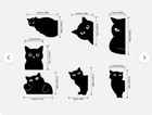 18 Pcs Black Cat Magnetic Bookmarks Magnet Book Page Marks Set For Reading
