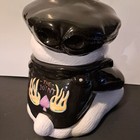 Hard Rock Hotel Cookie Jar Ceramic Biker Bear    the Joint    12  T 10 w