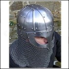 Medieval Historical Viking Helmet Protective Battle Armor 18g Steel W chain Mail