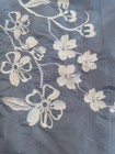 Decorative Pillow Sham Embroidered Floral Periwinkle And White Zipper 18 X 18