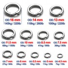 50 200pcs Fishing Split Ring 15-320lb Stainless Steel Saltwater Hooks Connector