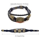  8pcs Braided Leather Bracelet Making Kit 18mm Blank Round Cabochon Bezel Tray 