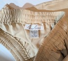 Anne Carson Vintage 100  Pure Silk High Waisted  Womens Shorts Khaki Tan Size M
