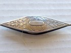 Antique Sterling Silver Tatting Shuttle Floral Repousse Victorian Era Lace Tool