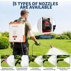 3 2 5 3 Gallon Battery Powered Backpack Sprayer W  21v Battery Telescopic Wand