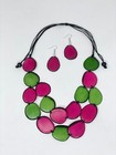 Handmade Tagua Nut Set Necklace And Earrings 