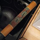 Didgeridoo Wood Aboriginal Dot-painting Artwork Varnished Brown Black Green