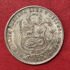 1870 Yj Peru Un Sol Silver Coin 90  25g 22 5g Asw