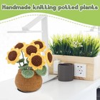 Diy Crochet Sunflower Kit For Beginners Handmade Yarn Flower Bouquet With Pot