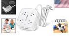 8-outlet Surge Protector Power Strip With 4 Usb Ports - 6 Feet Of Convenience