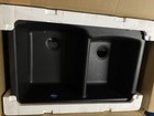 Franke  Double Basin Drop In Kitchen Sink Granite Onyx Offset Db Dm  Eoox33229-1