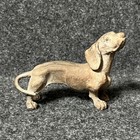 Hand Carved Wood Dachshund Dog Figurine Folk Art Small Vintage European   Read