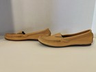 Deerware Genuine Deerskin Moccasins Women   s Size 7 Tan Leather Slip On New