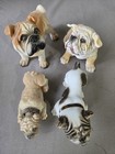 Vintage Lot   4 English Bulldog Statue Figurine Bobblehead