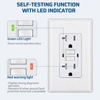 Dewenwils 5-pack Gfci Outlet 20amp  Outdoor Weather-resistant wr   White