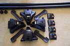 Set Of 4 Yakima Q Towers   Yakima Q99 Clips   E Rubber Pads  58 Inch Round Bars