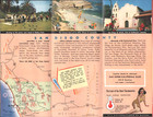 1951 San Diego County Vintage Travel Brochure California Tourism Attractions Map