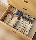 4 Pack Foldable Drawer Organizer Closet Storage Box Clothes Underwear Bra Sock