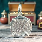 Atocha Solid Silver Coin Pendant Quarter Size
