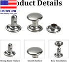 50 Sets 8mm Round Cap Leather Rivets  Double Cap Rivets Metal Studs Tubular  Sil