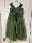 Azazie Chickadee Olive Flower Girl Dress Size 6