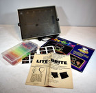 Original 1981 Hasbro Lite-brite Retro Collectible - Screen  Pegs  24 Sheets  Box