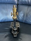 Antique Bausch And Lomb Brass Microscope With Case