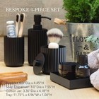 4-piece Bathroom Accessory Set With Toothbrush Holder  Soap Dispenser  Cotton In