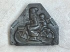 Rare Antique German  1 Chocolate Mold Motorbike Santa And Angel  Christmas Tree