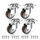  1 Inch Small Caster Wheels For Furniture Low Profile Casters Set Of 4 1 Inch