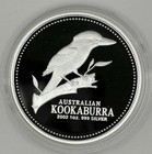 2002  1 Australian 1 Oz Silver Proof Kookaburra Coin     Original Box  Coin   Coa