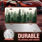 License Plate  Black Front Funny Cute Decoration Aluminum Metal Green Forest