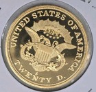 Copy 1854 Liberty Head Double Eagle  20 Dollar Coin Gold Layered American Mint