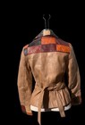 Vintage 1970s Patch Work Belted Leather Jacket