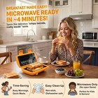 Microwave Sandwich Maker  Non-stick Panini Press And Pocket Regular  Orange