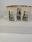 Vintage Ashdale Saudi Arabia Mug Set 4 Piece Ceramic White 1980s Made In England