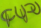 Lot Set  3 antique Old Vintage Horseshoe Bridle Hooks Or Coat Hat Racks handmade