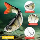 Lifelike 7 Segments Fish Lure 3pcs Multi-jointed Swimbait Crankbait Crucian Carp