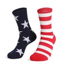 T Legend Funny Socks For Supporters Of Donald President 7-14 American Flag Blue