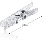 100pcs Transparent Plastic Mini Photo Clips For Diy   Home Decoration - New