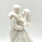 Vtg Bride And Groom Glossy White Ceramic Figurine Cake Topper K s Collection