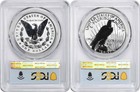 2025-s Morgan And Peace Silver Dollar 2-coin Reverse Proof Set Pr69 Fdoi Pcgs