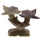 Unique Hand Carved Marble Stone Pair Of Stingrays Figurine Carving 3 25  High