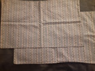 2 Vintage Blue   Pink Floral Stripe Ticking Down Feather Pillowcase   Standard