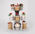 3-tier Cupcake Stand Sliver Cardboard Holder Tiered Diy Tower For Dessert Table