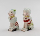 Ceramic Poodle Dogs Christmas Decor Salt And Pepper Shakers  Home D  cor  Gift Fo