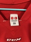 Binghamton Devils Game Used Worn Ccm Practice Jersey Ahl Red 54