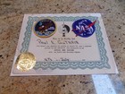 Apollo 11 Bird Watcher Patch Certificate And Nasa Meatball Patch Vintage